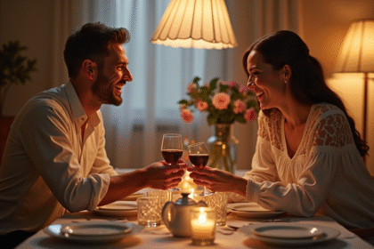 Couple célébrant leur 6e anniversaire avec cadeaux en fer et sucre